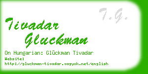 tivadar gluckman business card